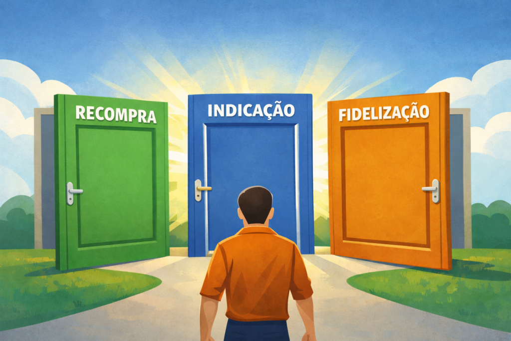 Descubra a receita completa de pós-venda que transforma um cliente em uma fonte de recompra e indicações. Aprenda processos práticos para fidelizar, gerar autoridade e parar de depender apenas de vendas novas.