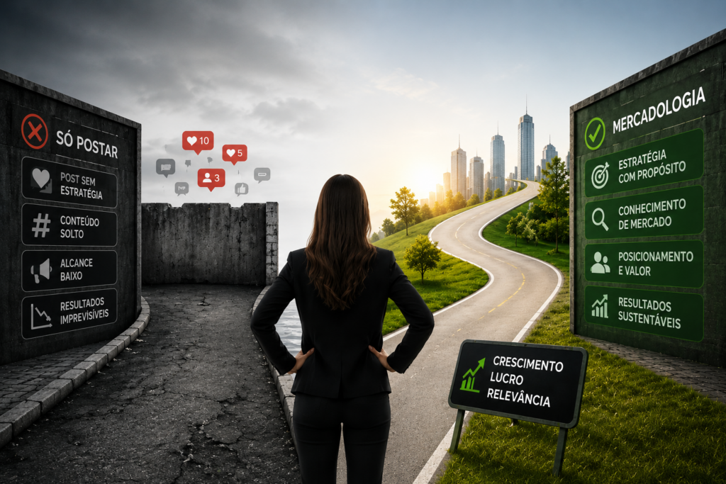 marketing não é post é mercadologia